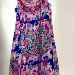 Lilly Pulitzer Silk Kimi Multicolored Dress Sz XS 
