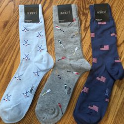NWT, 3 Pairs of Men’s Dress/Casual Socks from Jcrew Factory 