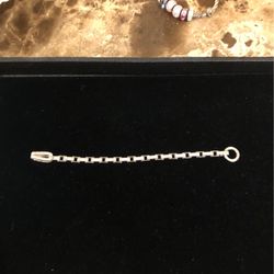 Clear Stone Rhodium Bracelet