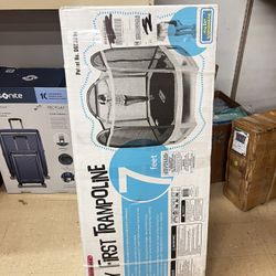 7' My 1st Trampoline for Kids 3-10 with Safety Enclosure Blue and Green, New in Box