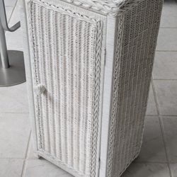 Rattan Wicker 3 Shelf Storage With Door PRICE REDUCED to $63 