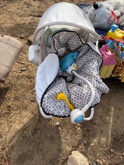 Baby swing with Canopy and Toy Bar