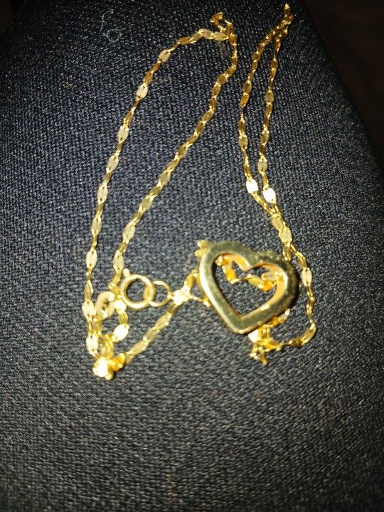 Cadena Y Corazon 14k