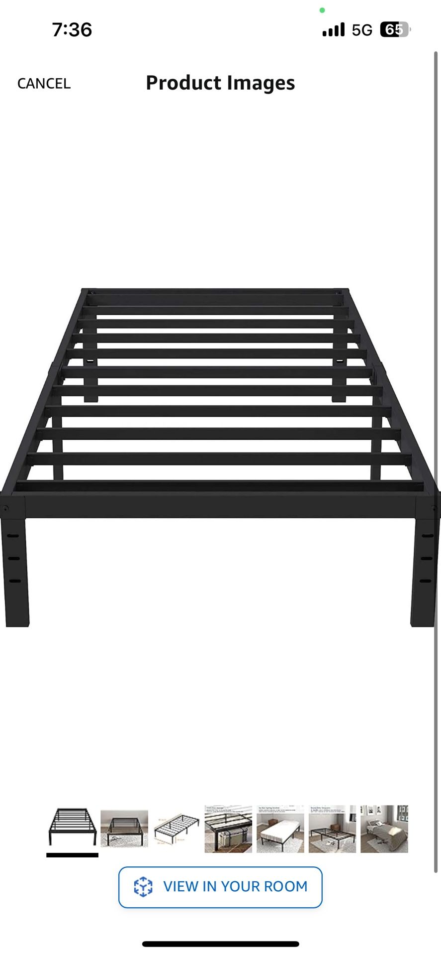 Twin XL Bed frame 18 In 