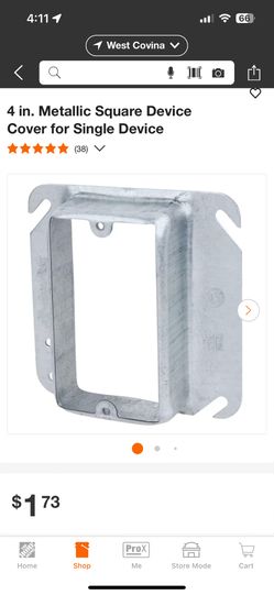 4” Metallic Device Cover (1 Inch Raised)