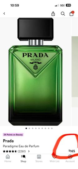 New authentic Prada 3.4 paradigm sealed in the box also comes with miniature bottle as well. Original price $165 plus tax $189 selling $135.