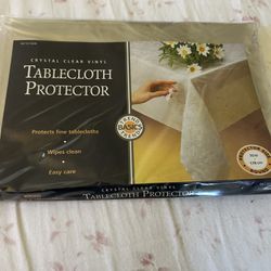 Clear vinyl Tablecloth Cover, 70” Round