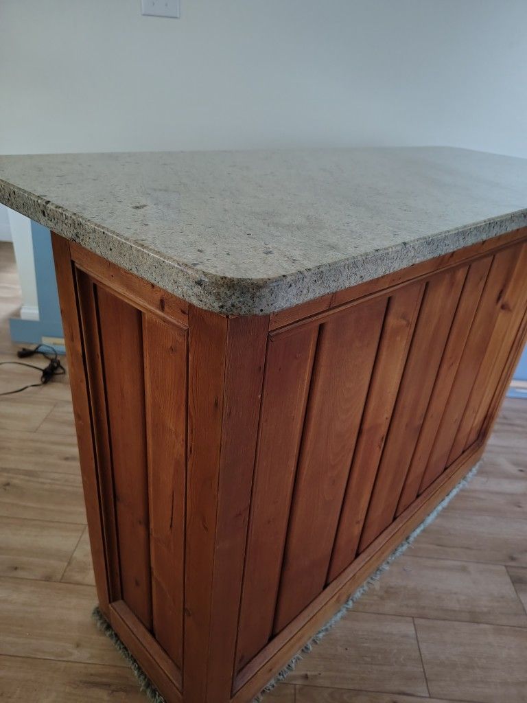 Bar With Granite Top and Interior Lights