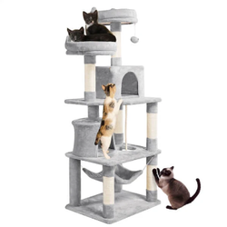 62.5’’ H Multi Level Cat Tree Cat Tower Kitten Condo with 2 Condos