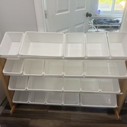 Humble Crew 20-Bin Toy Storage Organizer (Wood Frame)