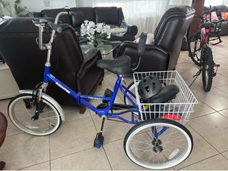 New blue bicycle
