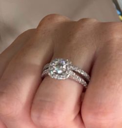 1.4ct diamond engagement ring white gold 14k