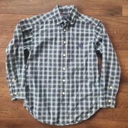 Chaps Plaid button down shirt Boys Sz 8