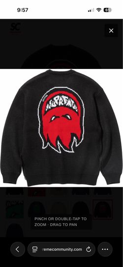Supreme Spitfire Sweater Black size Large