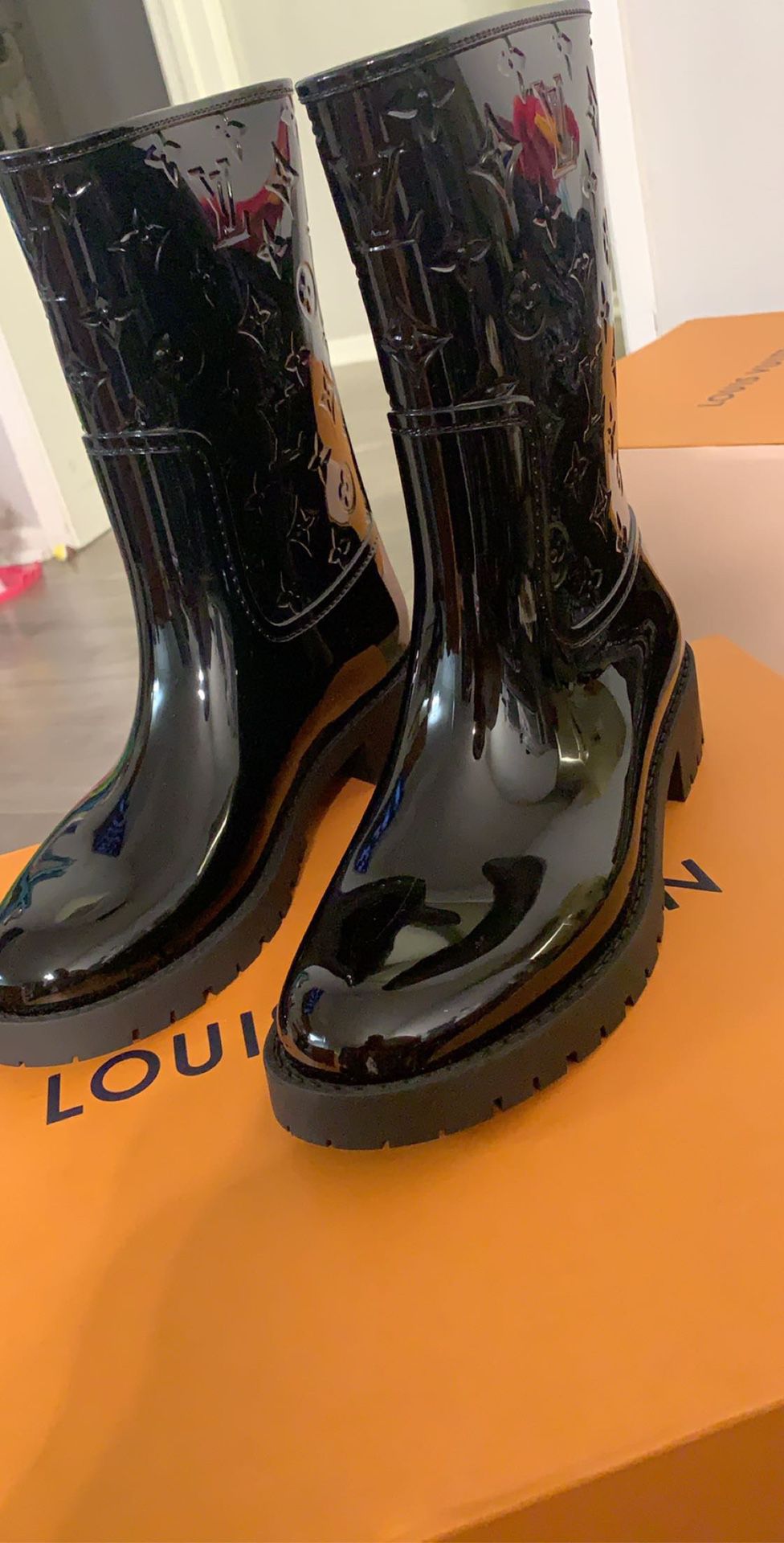 LOUIS VUITTON rain boots