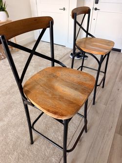 30” tall bar stools (real wood)