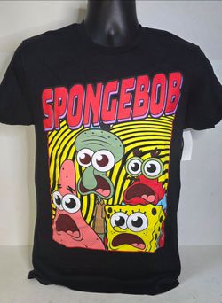Nickelodeon SpongeBob Characters Graphic Tee Mens Small