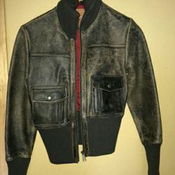 Women levis leather jacket