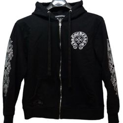 Chrome Hearts Malibu Zip Up Hoodie Black - Size M