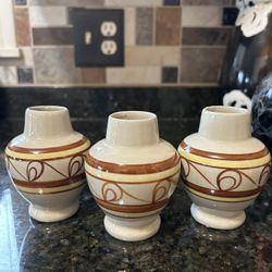 MCM Mini Glazed Pottery Vases
