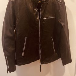 All Saints Men’s Leather Jacket (Size: Medium) 