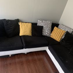 Black And White Sectional For Sale 