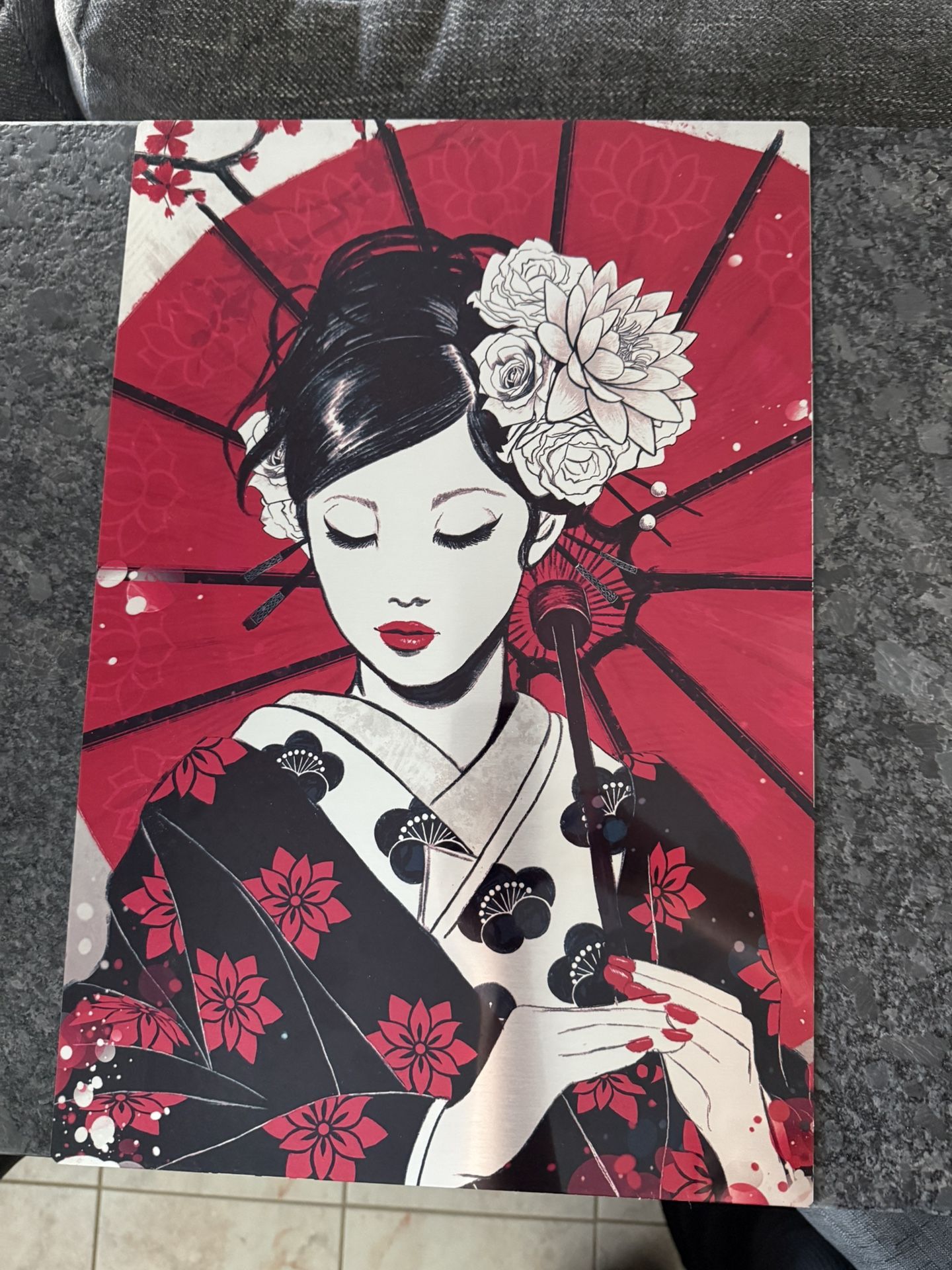 'Geisha - RubyArt' Poster, picture, metal print, paint by Ruby Art | Displate