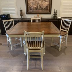 Havertys Counter Height Dining Table With 4 Chairs 