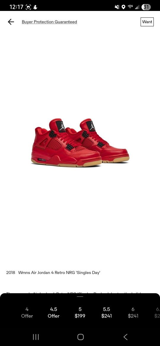 Jordan 4 Singles Day