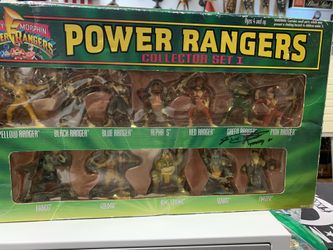1994 MMPR COLLECTOR SET 1 singed by GREEN RANGER Jason David Frank