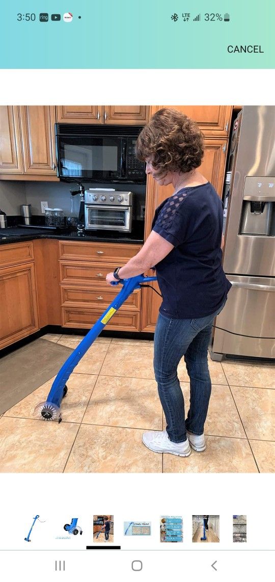 Grout Groovy! Electric Stand-up Lightweight Grout Cleaning Machine | Easy to Use Deep Cleaning Machine | Powerful & Versatile Grout Cleaner | Bathroom