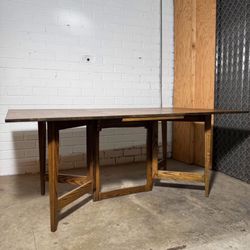 rustic oak drop leaf table 
