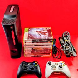 Complete Xbox 360 console bundle. Has the Xbox 360 console, power brick, and HDMI cable.