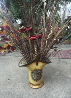 Vase with flowers arrangements