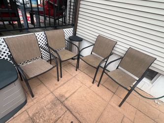 SET OF 4 OUTDOOR CHAIRS OUTSIDE FURNITURE