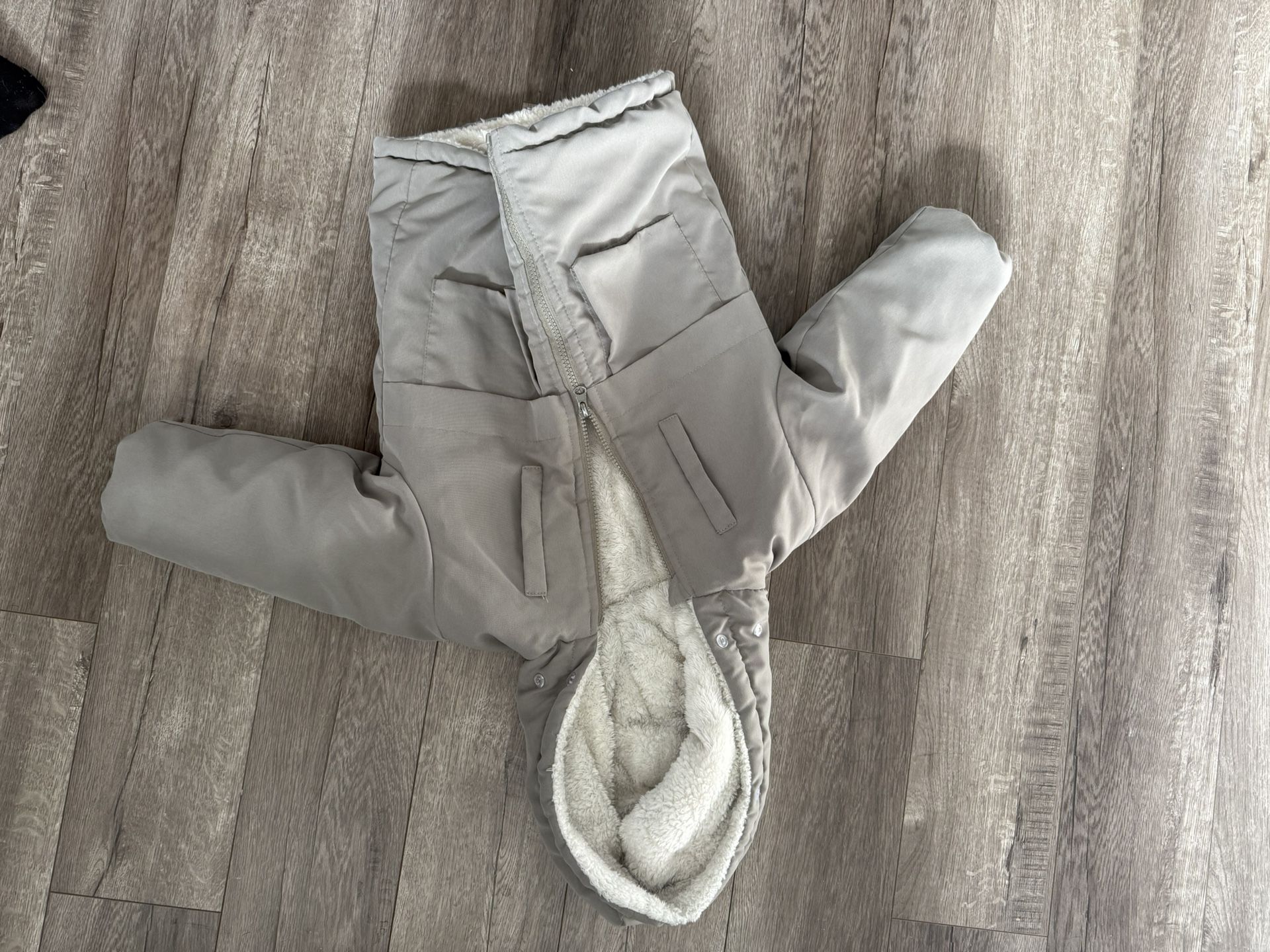 Boys’ Gray Winter Jacket with Sherpa Lining - Size 4T - $10