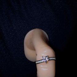 14k Engagement Ring With Hart Diamond 