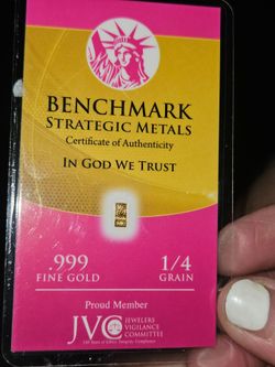24 it 1/4 grain gold