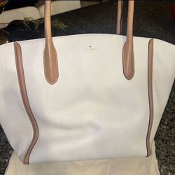 Kate Spade Leather Cream Tote