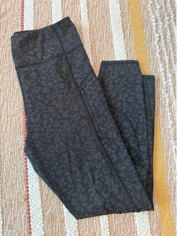 Athleta Rainier Reflective Tights – Women’s Large – Black Leopard Print