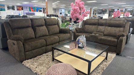 Amazing Offer!! Beautiful Brown Sofa&Loveseat 4x Recliners $999