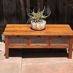 Library Style Wood Coffee Table