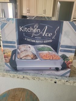 3 Section Buffet Server