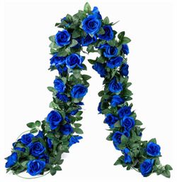 2 pack royal blue rose vines