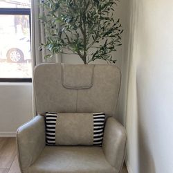 Upholstered Desk Chair, Beige