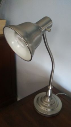 Silver desk lamp