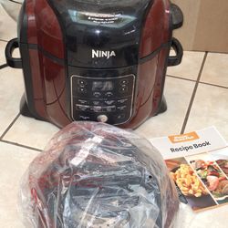 Ninja Pressure Cooker Air Fryer w/ Extra Lid and Accessories 
