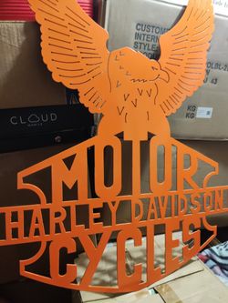 Motor Harley Davidson With 24 Height 32 Metal