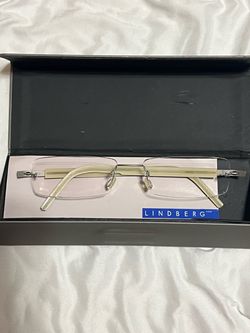 LINDBERG Spirit Titanium Rimless Eyeglasses Made in Denmark w/ Original Case