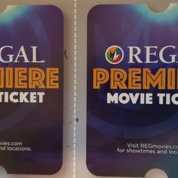 2 REGAL PREMIERE MOVIE TICKETS